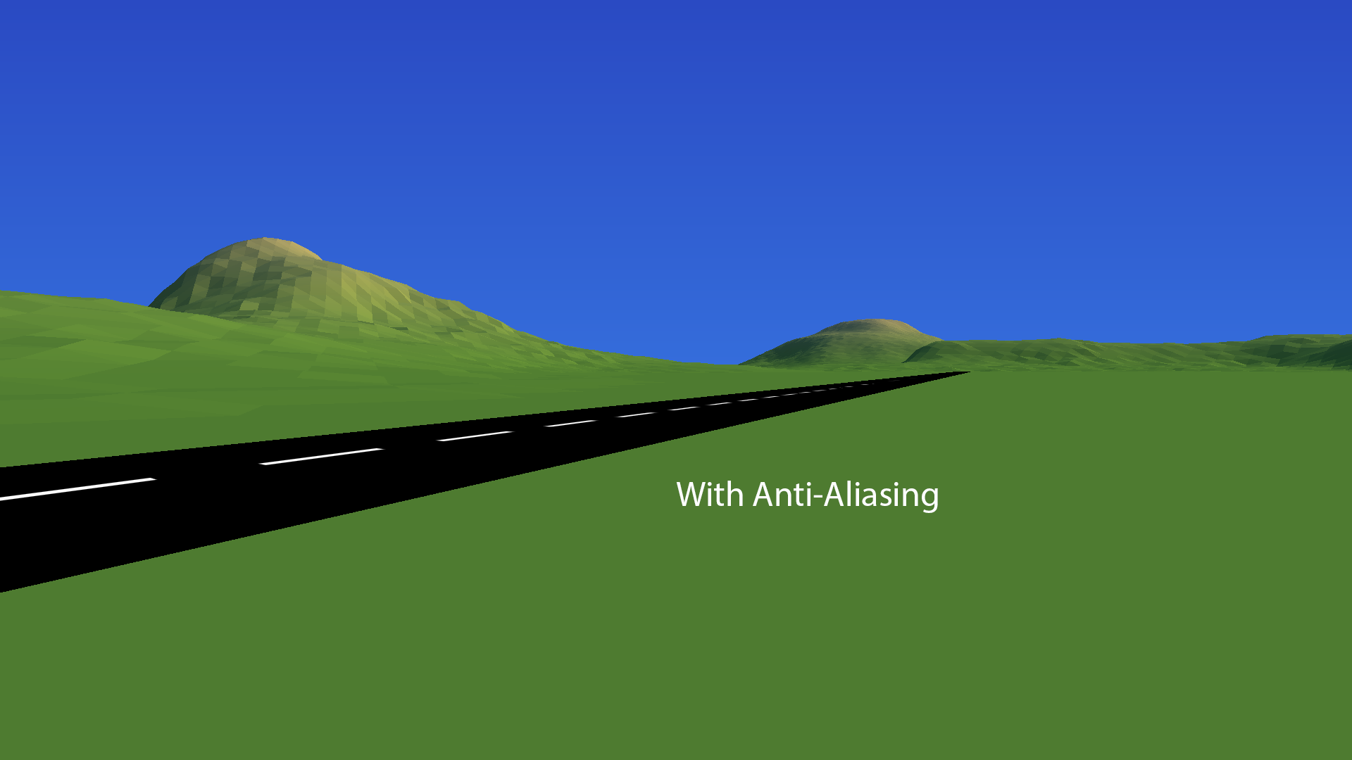 Close road with Anti-Aliasing